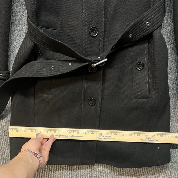 Burberry Brit Women's Rushfield Single Breasted Wool Coat Belted Size US 4 - Picture 5 of 16